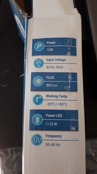 Projetor LED 10w luz fria IP65