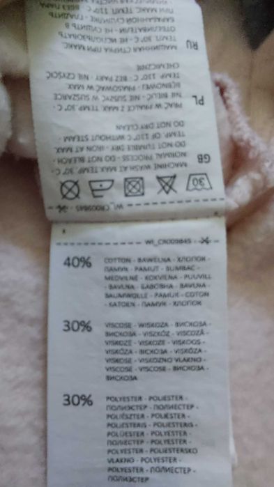 Cropp różowa bluza z czarnymi wstążkami