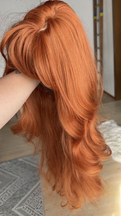 Peruka ruda długie włosy jak naturalne