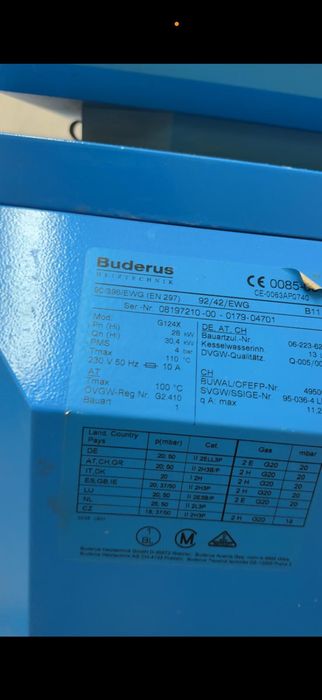 Piec Buderus Logano G 124 30,4kW 100 %sprawny