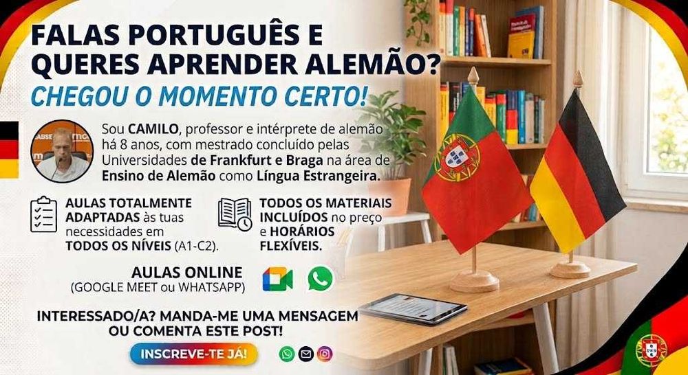 Aulas de alemão online. Fala alemão sem medo e com resultados rápidos!