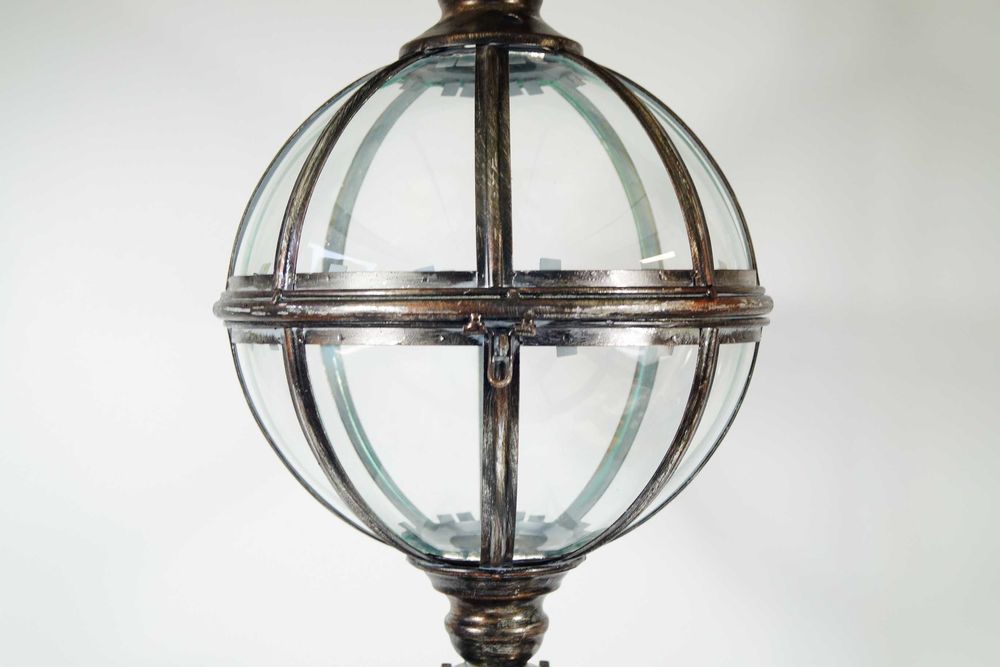 Duży stojący lampion glamour KULA stojak retro