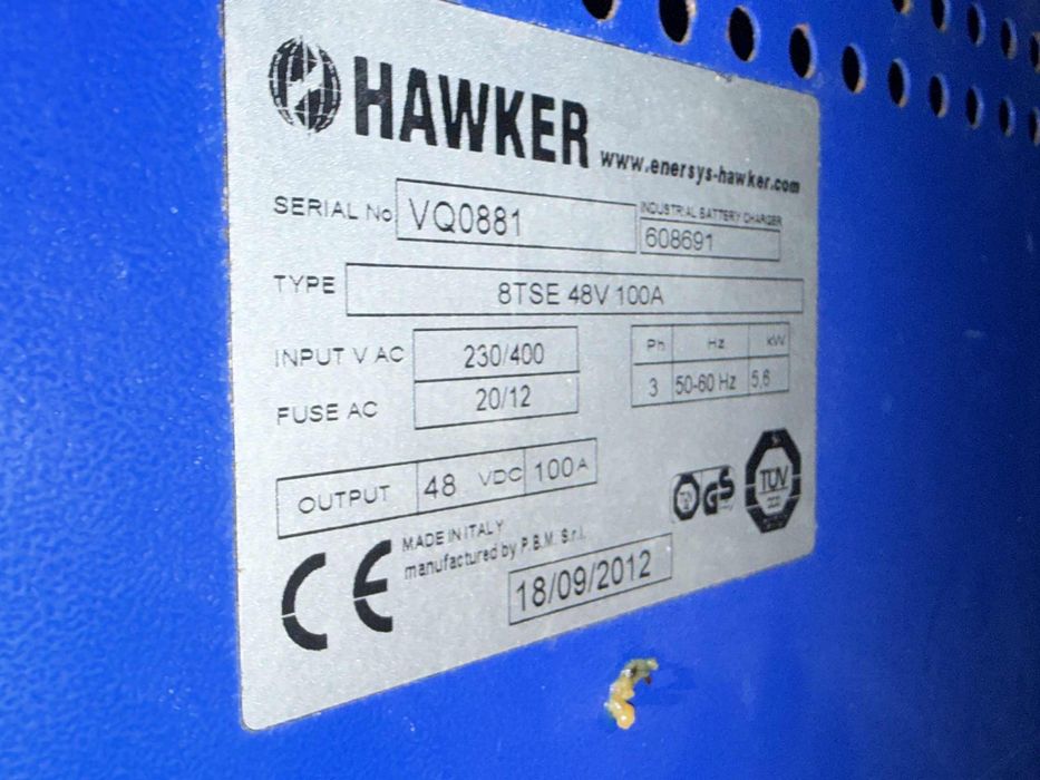 Prostownik do wózka Hawker type 8 TSE