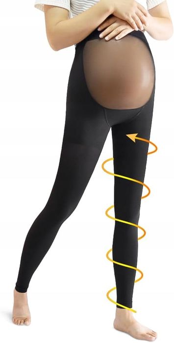 Ciężarne rajstopy uciskowe, ochrona brzucha 20-30 mmHg  XXL