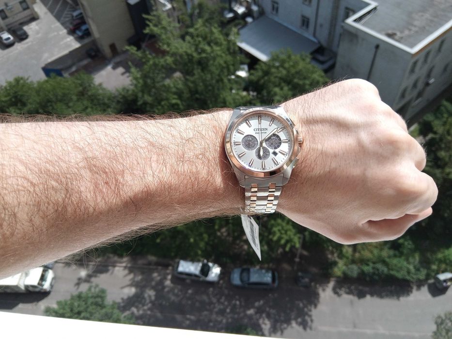 Японские мужские часы Citizen Eco-Drive CA4516-59A, сапфир, хронограф