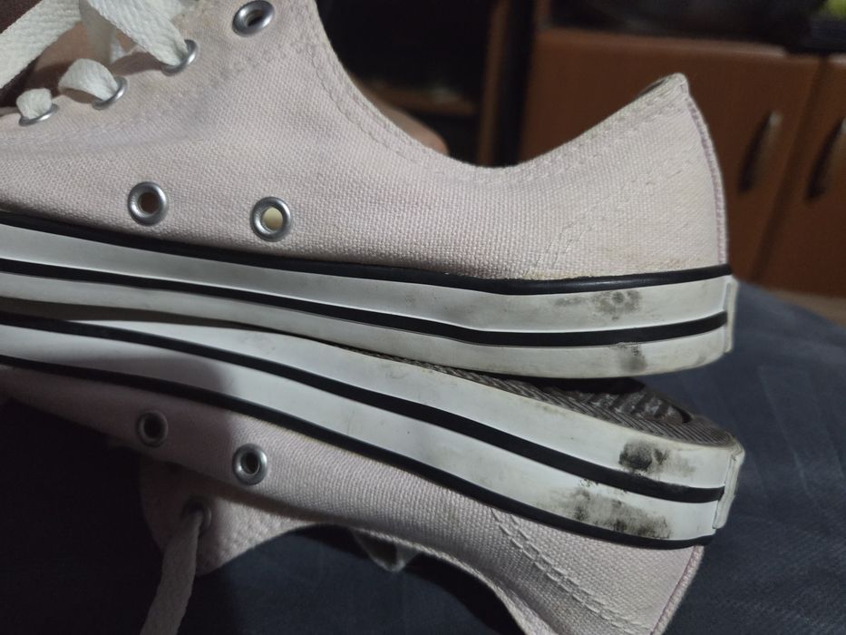 Converse pudrowy róż, raz ubrane, rozmiar 38