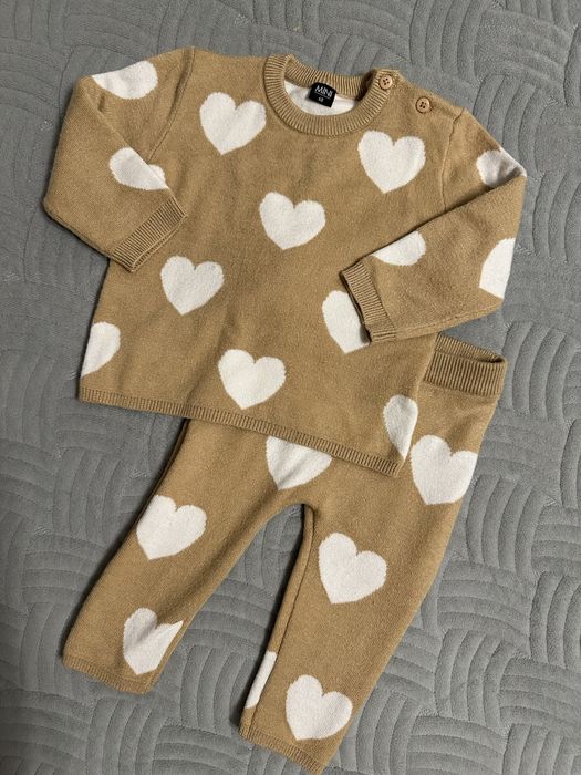 Теплий костюм/ костюмчик для дівчинки 74 см (6-9 місяців)