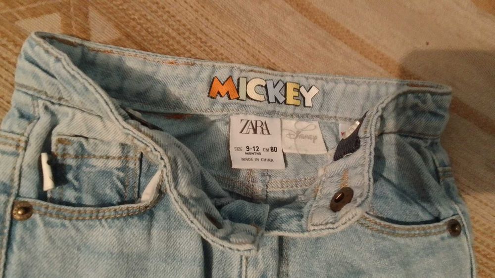Spodnie jeansowe Zara rozmiar 80 regulacja paska