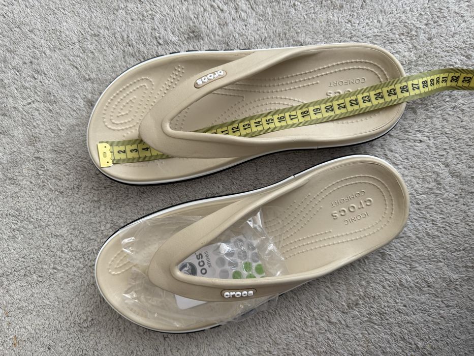 крокси Crocs Bayaband Flip M8- W10 39-40р. (25см) бежеві