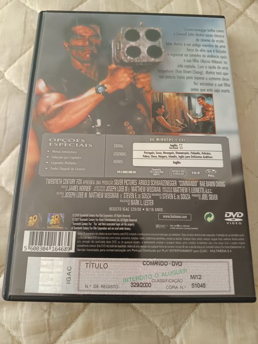DVD comando - Arnald Schwarzenegger