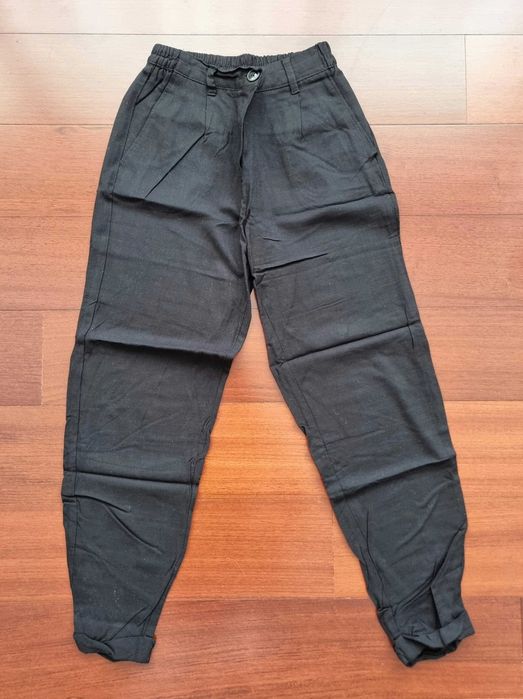 Calças pretas Bershka, tamanho XS