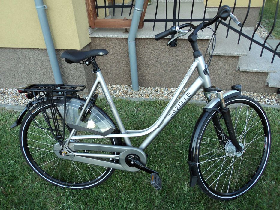 Rower damski Gazelle Paris kolor srebrny Metallic