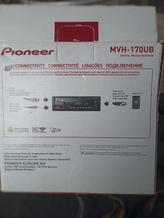 Auto Rádio Pioneer MVH-170UB | USB/FLAC