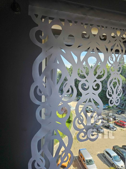 Firana panele ekranowe 60x100 cm żakardowe 2 sztuki na okno białe