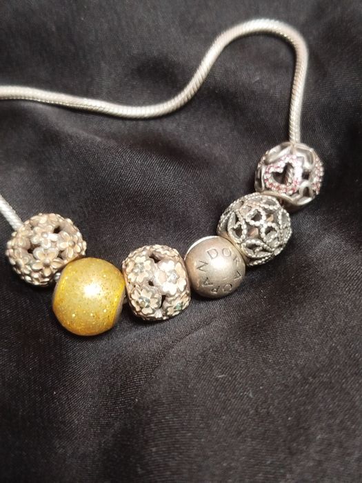 Bransoletka Pandora z 5 elementami Srebro 925