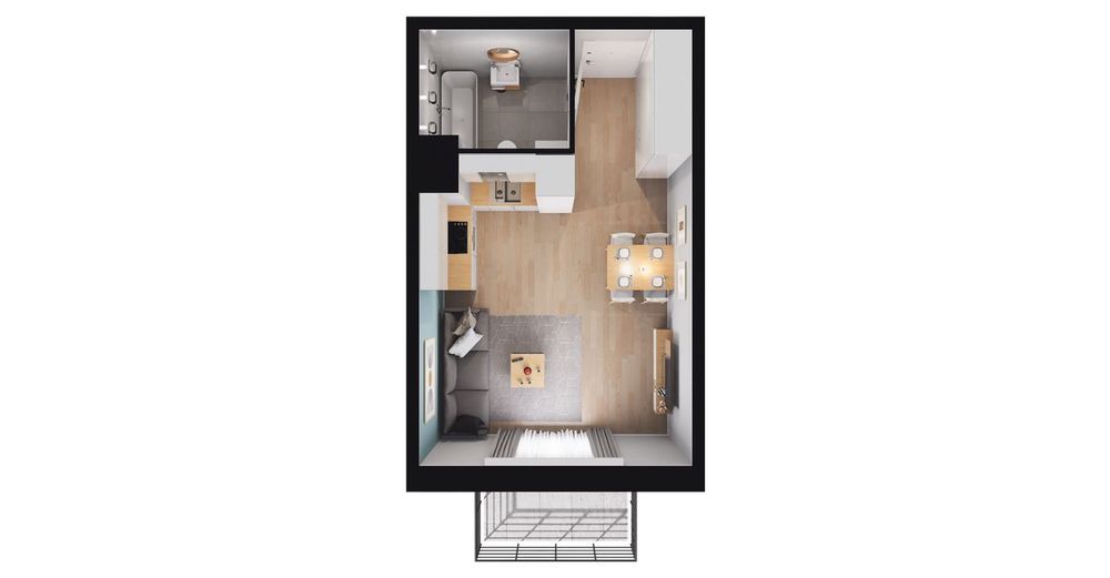 1-pokojowe mieszkanie 27m2 + balkon Bez Prowizji