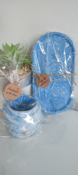 Pojemnik, tacka na drobiazgi lub biżuterię, komplet