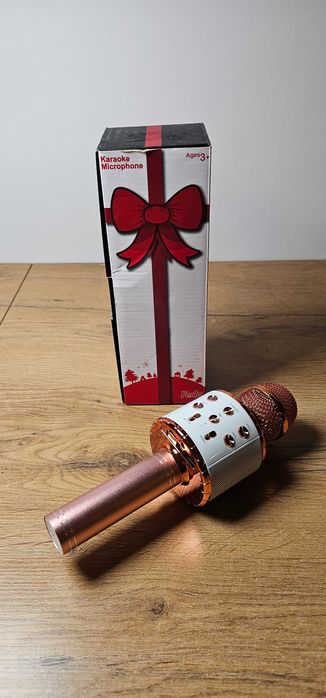 Mikrofon Karaoke Bluetooth Bezprzewodowy Głośnik Rose Gold