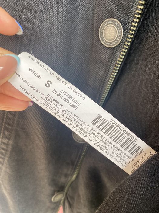 Blusão ganga preto Stradivarius S