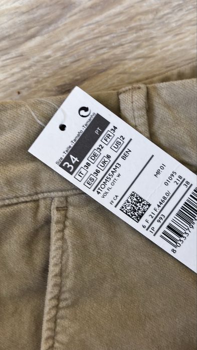 Corduroy calças de Benetton