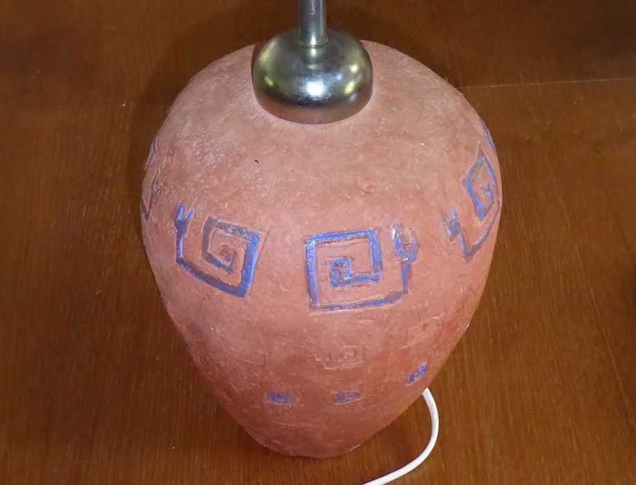lampa stołowa gliniana