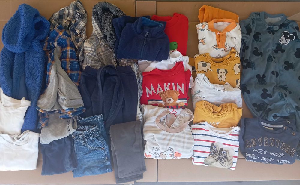 Lote 24 Peças Roupa Bebé Menino 18-24 meses (Outono/Inverno)