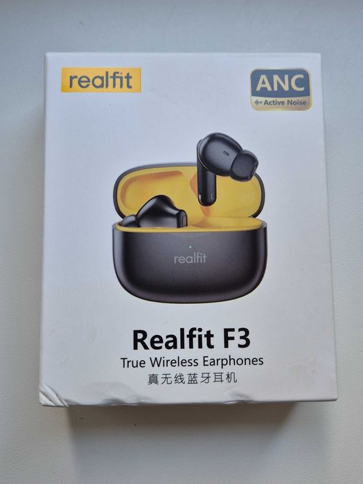 Słuchawki bezprzewodowe Realfit F3 ANC Bluetooth - nowe.