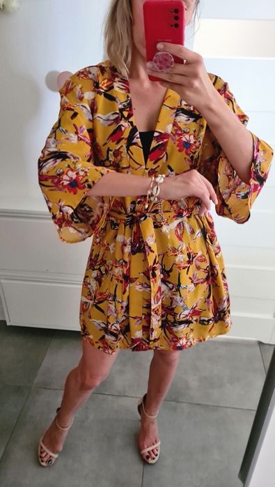 Only L 40 XL 42 kolorowe kimono narzutka szlafrok