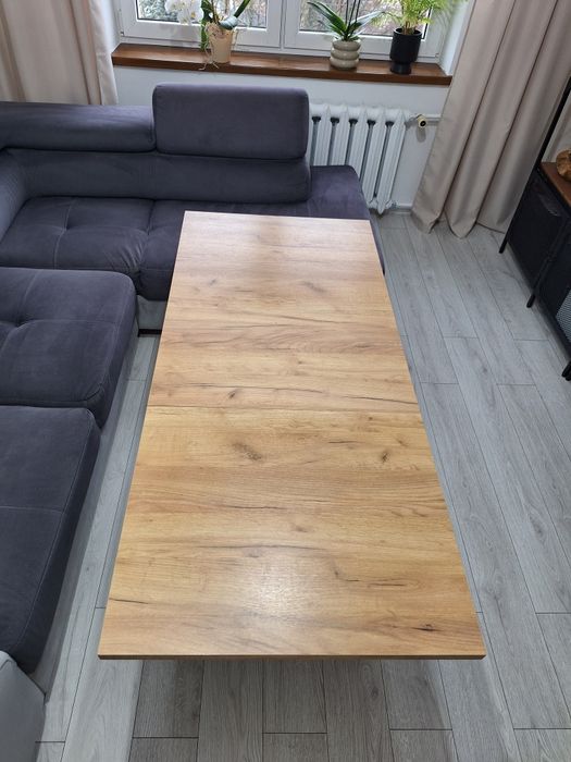 Stolik kawowy rozkładany z podnoszonym blatem/ławostół