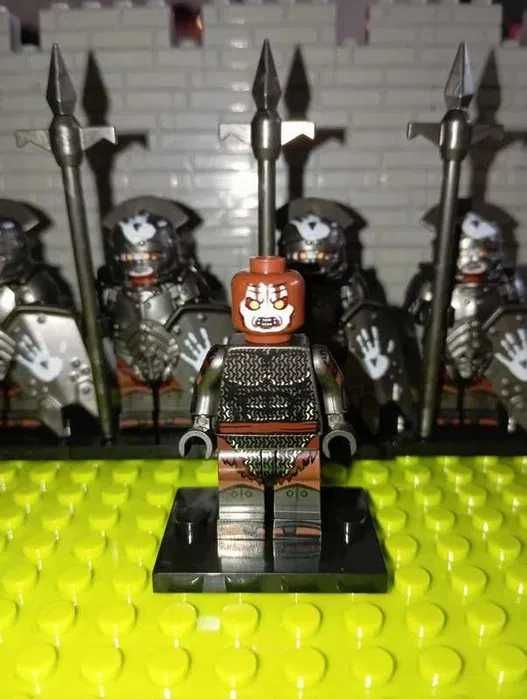 Zestaw 5szt figurki Czarny Ork Uruk Hai! Lotr jak LEGO Castle Hobbit