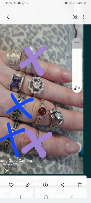 Stare srebrne pierścionki