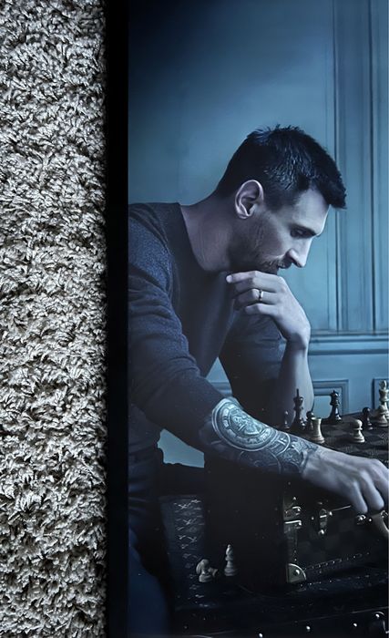 Quadro Ronaldo x Messi x Louis Vuitton