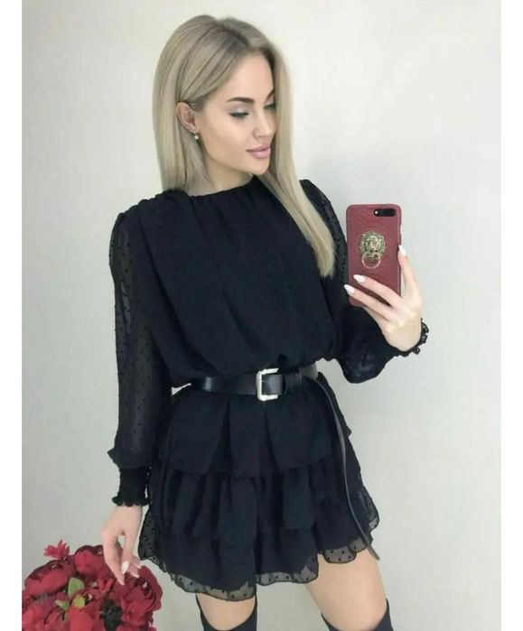 Плаття шифон горох.