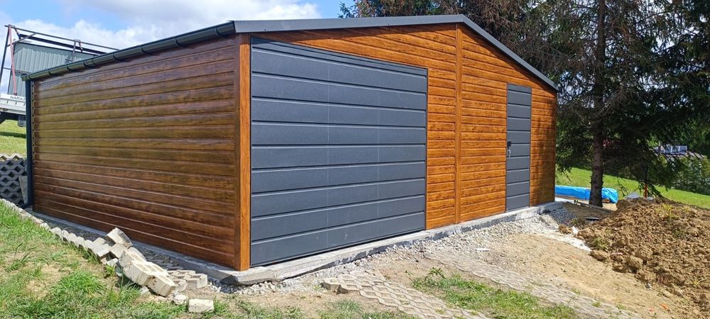 Garaz blaszak 6x6 Grafit producent garaży