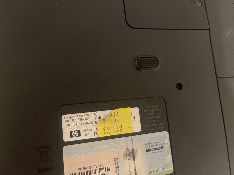 Laptop Hp CQ60 presario