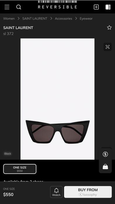 Сонцезахисні окуляри YSL 372