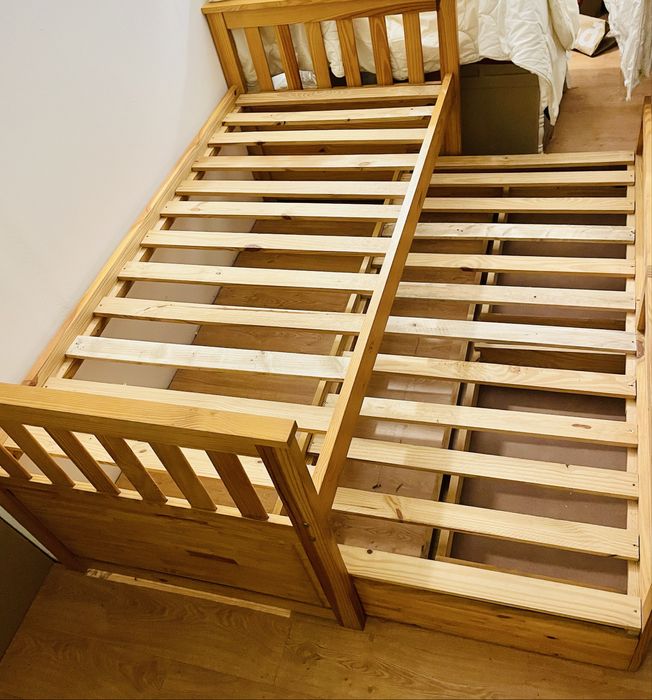 Cama dupla madeira maciça