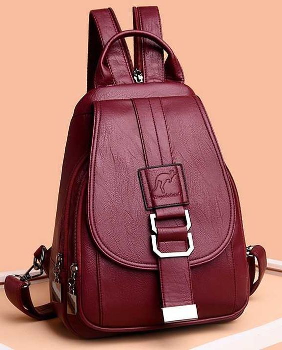 Женская кожаная стильная сумка женский рюкзак портфель ранец рюкзачок