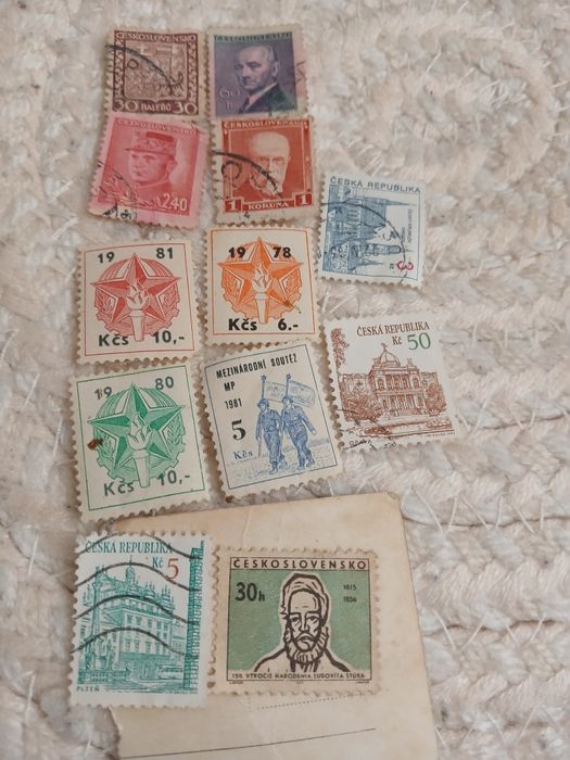 Ческословенские старинные почтовые марки