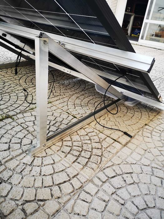 Estrutura aluminio Sunfer para 2 paineis solares inclinado