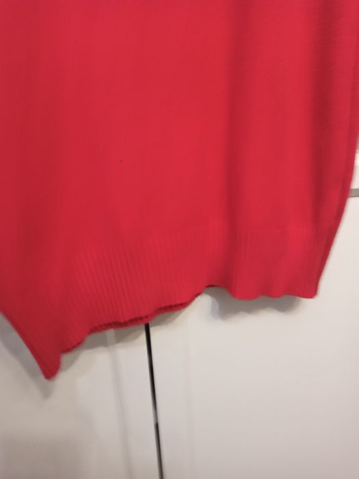 Sweterkowa Czerwona sukienka tunika z golfem S/M Phi Phi Star