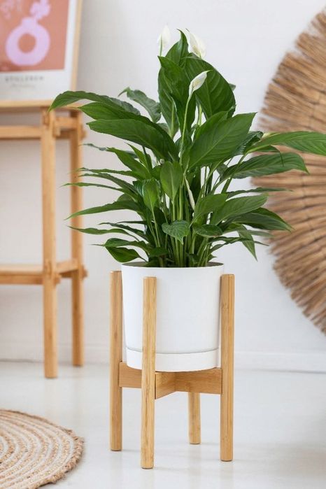 STOJAK NA KWIATY Bambusowy regulowany 35,7 CM – VILLAGO NEST