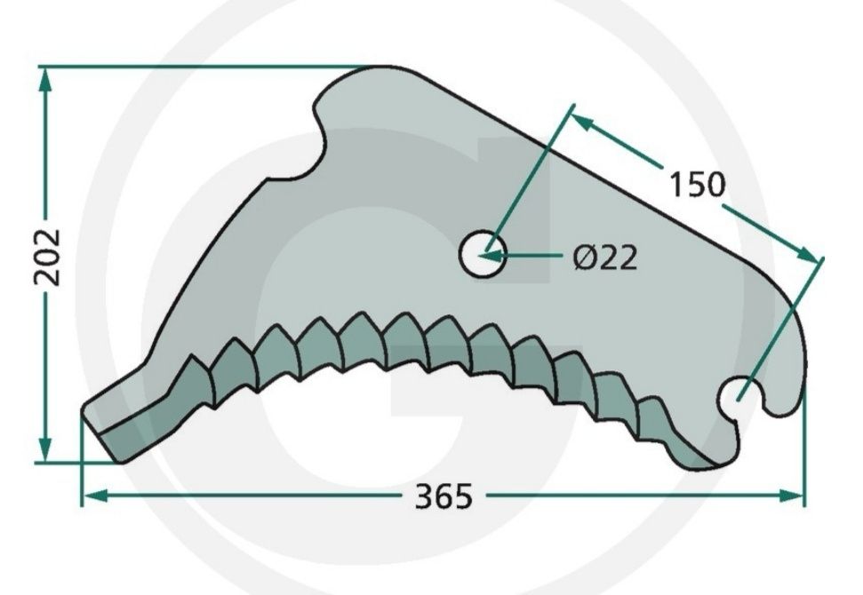 Nóż do prasy Welger 098.221.0100 Grubość 5mm Granit Germany