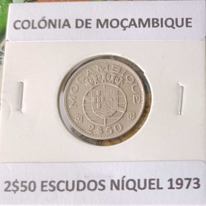 Moedas Portuguesas 2$50 Escudos da Ex Colónia Ultramarina Moçambique