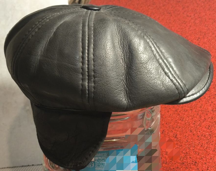 Чоловіча шкіряна кепка, розмір 58