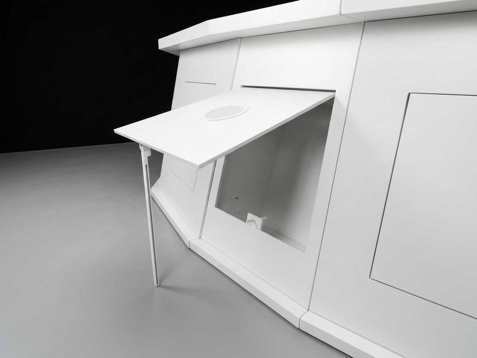 Stanowisko DJ nowoczesny design stół sferyczny biały meble do studia klubu 3,2 m