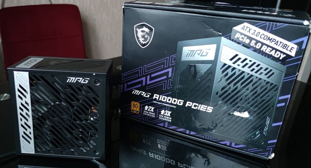 MSI A1000G PCIE5 atx3.0 GOLD модульный блок питания ПК 1000w