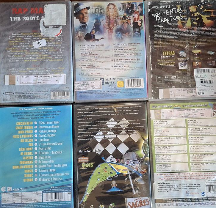 DVDs musicais (novos originais e selados) o preço indicado é por 1 DVD