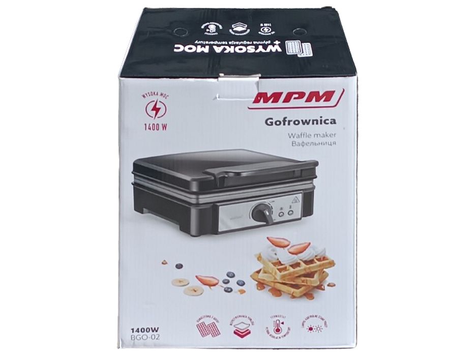 Gofrownica MPM 1400W (BGO-02) - 2 gofry naraz