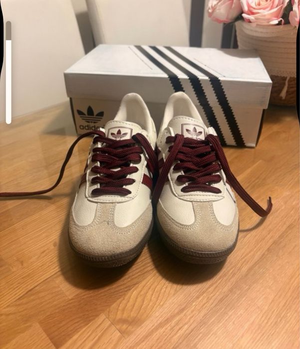 Sapatilhas Adidas Samba Bordeux e Creme